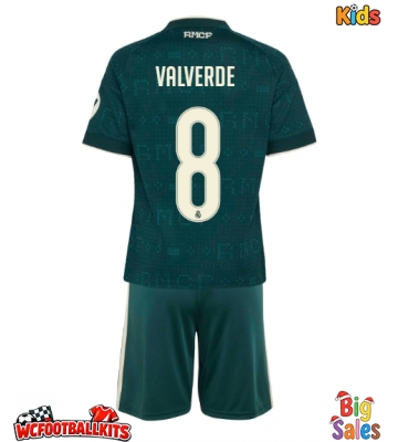 Real Madrid Federico Valverde #8 Replica Away Stadium Kit for Kids 2026-27 Short Sleeve (+ pants)